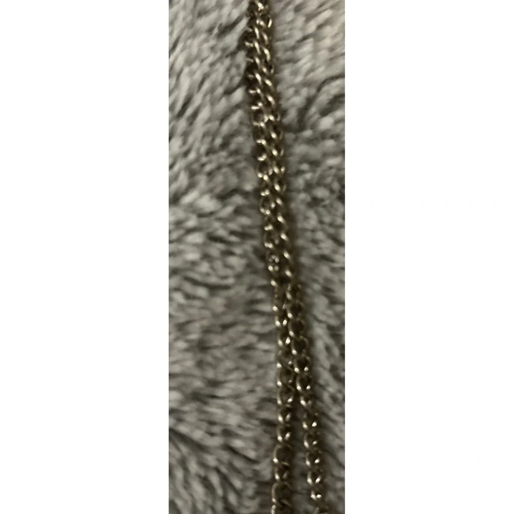 Boho Silvertone‎ And Green Stone Statement Necklace